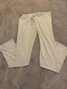Essentials Gray and White Striped Lounge Pants